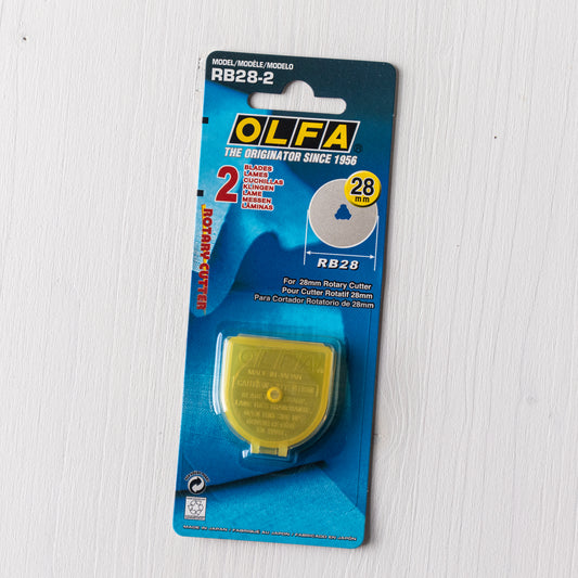 Ersatzklingen für Olfa Mini-Rollschneider 28 mm (2 Stück)