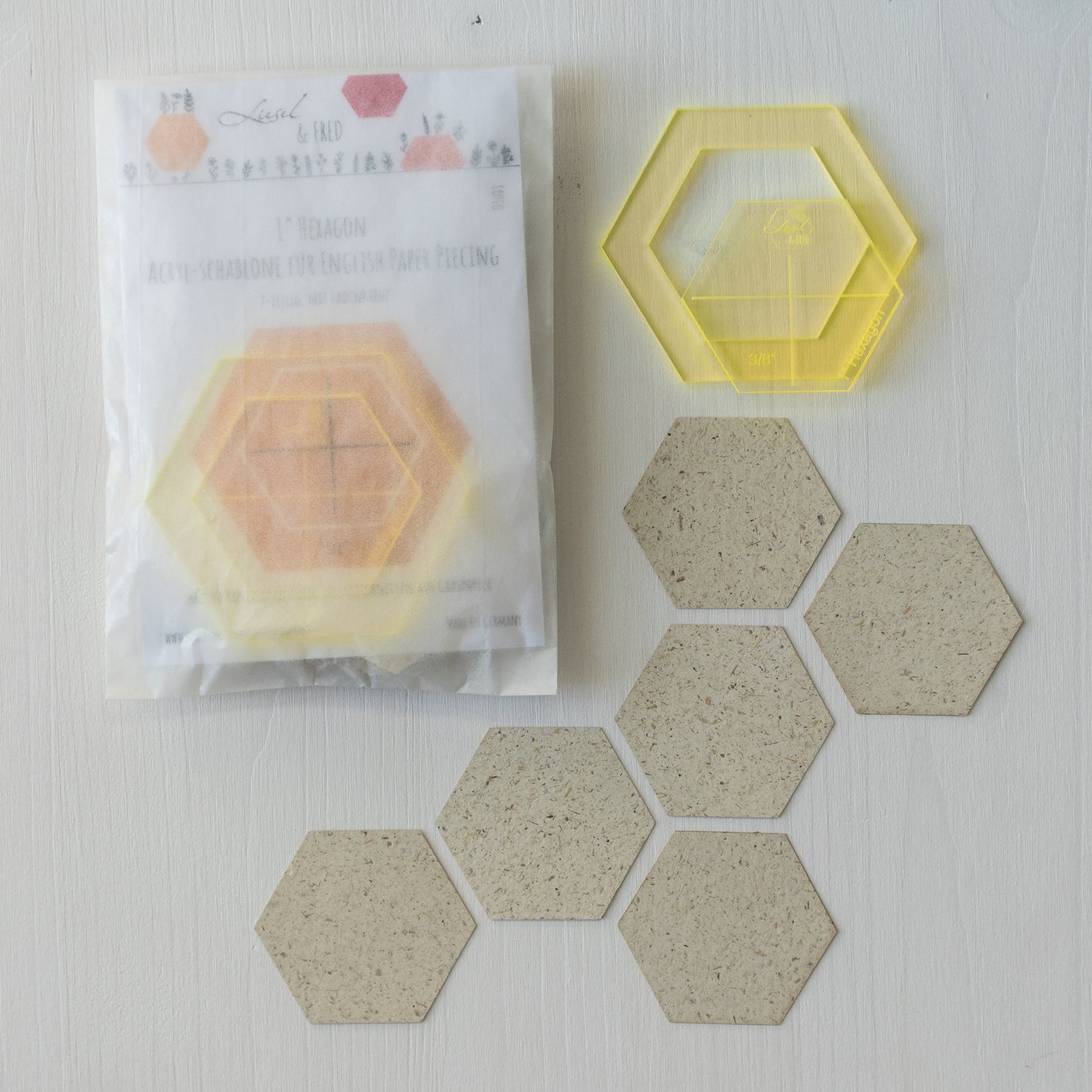 1 inch Hexagon Acryl EPP English Paper Piecing Lieseln Schablone