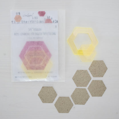 3/4 inch Hexagon Acryl EPP English Paper Piecing Lieseln Schablone