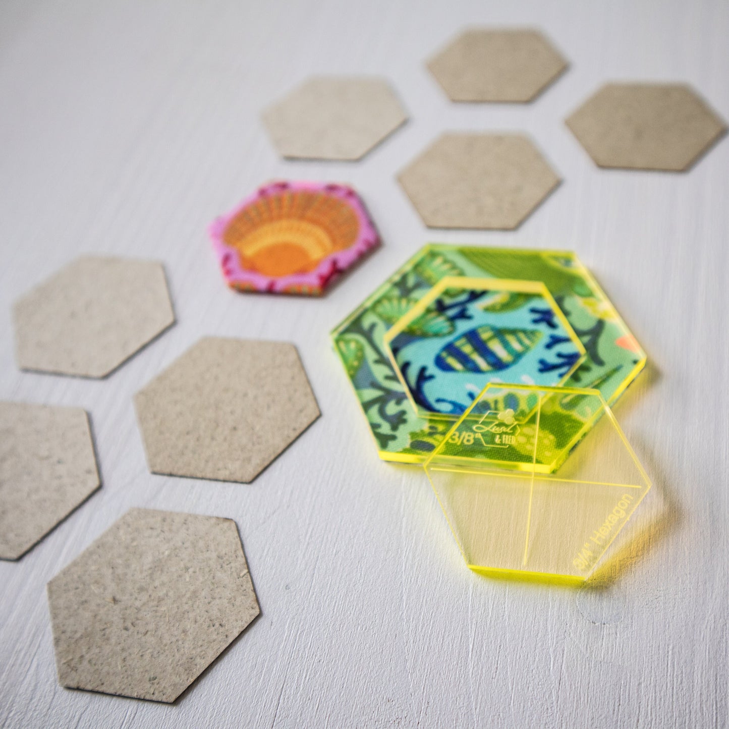 3/4"-Hexagon-Acrylschablone